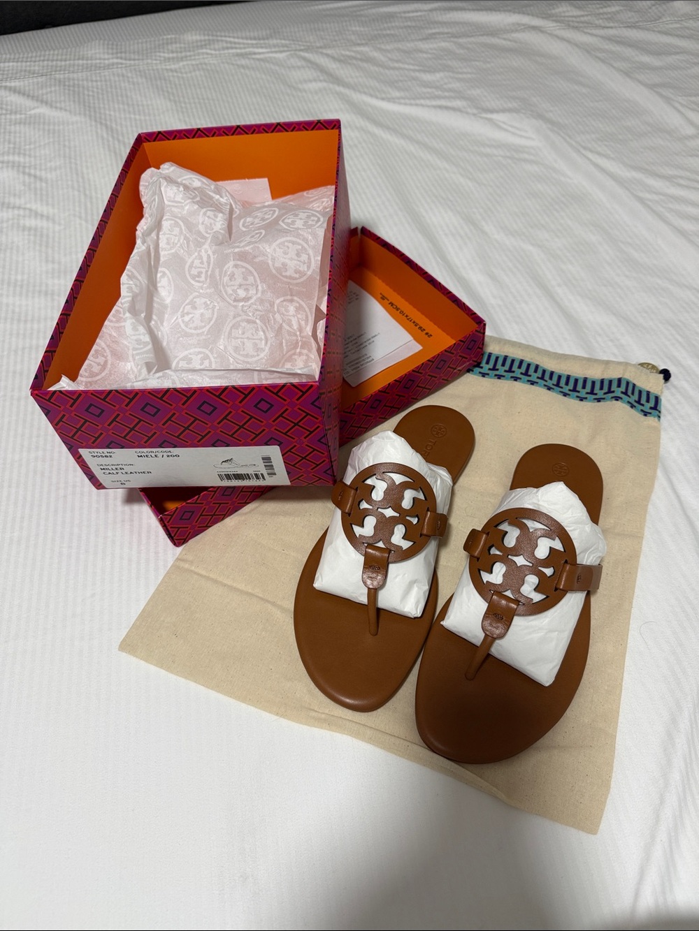 NWT Tory Burch Miller Calf Leather Sandler